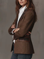 Consuelo | Blazer con Inserti a Spina di Pesce