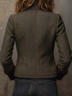 Dolores | Blazer in twill con profili a contrasto